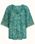 Spell Elysian Short Sleeve Blouse Jade
