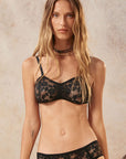 Spell Lux Lisbon Lace Bralette Onyx