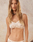 Spell Lux Lisbon Lace Bralette Vintage Cream