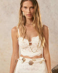 Spell Lux Lisbon Lace Bustier Vintage Cream
