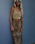 Spell Samantha Bias Skirt Vintage Leopard