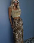 Spell Samantha Bias Skirt Vintage Leopard