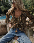 Spell Samantha Lace Frill Blouse Vintage Leopard