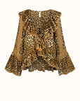 Spell Samantha Lace Frill Blouse Vintage Leopard