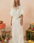 Spell Free Love Lace Bias Skirt Vintage Cream
