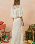 Spell Free Love Lace Bias Skirt Vintage Cream