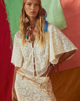 Spell Free Love Lace Crop Vintage Cream