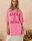 Spell Marina Piccola Oversized Biker Tee Cosmos Pink