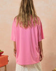 Spell Marina Piccola Oversized Biker Tee Cosmos Pink
