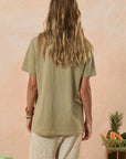 Spell Mermaid Truckstop Biker Tee Khaki