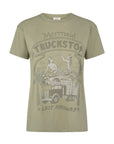 Spell Mermaid Truckstop Biker Tee Khaki