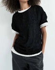 St Agni Feathered Silk Tee