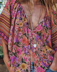 Spell Swan Lake Short Sleeve Blouse Lilac Rose
