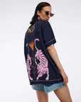 The Tales Crouching Tiger Camp Shirt Midnight