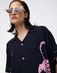 The Tales Crouching Tiger Camp Shirt Midnight