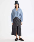 Scotch and Soda Fuzzy Relaxed Cardigan Faded Blue