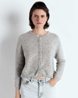 American Vintage Cardigan Vitow Light Grey Melange