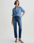 AG Rian High Rise Straight Denim 14 Years Stereo