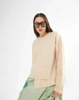Rabens Saloner Cedra Soft Knit Boxy Sweater Buttercream