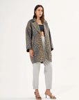 Rabens Saloner Jaqline Oversized Jacket Leopard