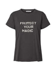 Rabens Saloner Protect Your Magic T Shirt Faded Black