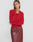 Viktoria and Woods Hart Merino Cardigan Fire Red