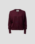 Viktoria and Woods Hart Merino Cardigan Garnet