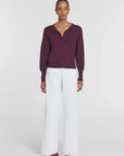 Viktoria and Woods Hart Merino Cardigan Garnet
