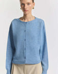 Viktoria and Woods Hart Merino Wool Caridgan Portrait Blue
