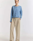 Viktoria and Woods Hart Merino Wool Caridgan Portrait Blue
