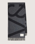 Viktoria and Woods Snowdrift Merino Scarf Charcoal