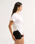 Primi Estelle Off Shoulder T/Shirt Optic White