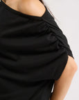 Primi Estelle Off Shoulder T/Shirt Black