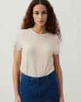 American Vintage Ypawood T Shirt Short Sleeve Crew Neck Heather Grey
