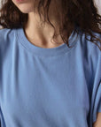 American Vintage Ypawood T Shirt Blue Melange