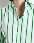 American Vintage Womens Shirt Zatybay Lagoon Stripes