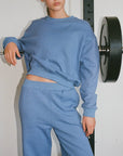 Zulu and Zephyr Fleece Sport Sweatpant Blue Solid