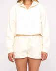 Zulu and Zephyr Sport Sweat Shirt Fleece Cream