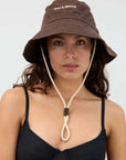 Zulu and Zephyr Logo Bucket Hat Cocoa