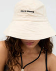Zulu and Zephyr Logo Bucket Hat Coconut