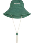 Zulu and Zephyr Logo Bucket Hat Tallow Green