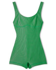 Zulu and Zephyr Stripe RIb Bralette Bodysuit Parrot Green