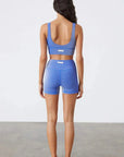 Zulu and Zephyr Stripe Rib Short Dolphin Blue