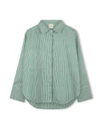 Zulu and Zephyr Cotton Shirt Tallow Pin Stripe