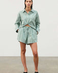 Zulu and Zephyr Cotton Shirt Tallow Pin Stripe