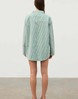 Zulu and Zephyr Cotton Shirt Tallow Pin Stripe