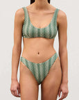Zulu and Zephyr Zig Zag Curve Brief Green