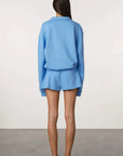 Zulu and Zephyr Collared Sport Sweatshirt Ocean Blue