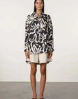Zulu and Zephyr Linen Shirt Paint Flower