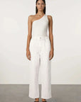 Zulu and Zephyr White Textured Knit Top White